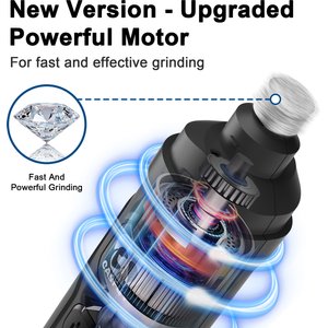 Casfuy 2 LED Light Grooming Dog & Cat Paw Nail Grinder, Grey