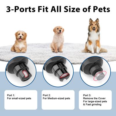 Show full view: Casfuy 2 LED Light Grooming Dog & Cat Paw Nail Grinder, Grey slide 5 of 8