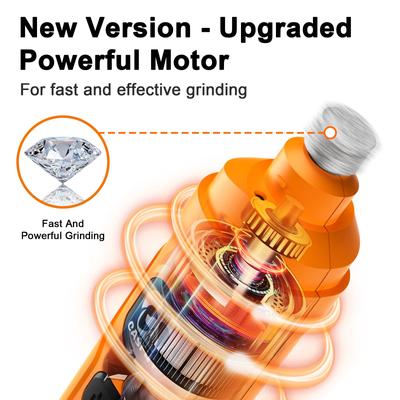 Show full view: Casfuy 2 LED Light Grooming Dog & Cat Paw Nail Grinder, Orange slide 3 of 8