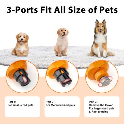 Show full view: Casfuy 2 LED Light Grooming Dog & Cat Paw Nail Grinder, Orange slide 5 of 8