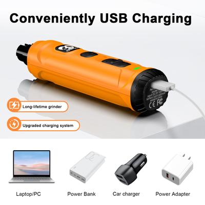 Show full view: Casfuy 2 LED Light Grooming Dog & Cat Paw Nail Grinder, Orange slide 7 of 8