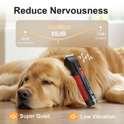 Show full view: Casfuy 2-Speed Cordless Dog, Cat, & Small Pet Hair Grooming Clipper Kit, Black slide 2 of 7