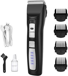 Casfuy 2-Speed Cordless Quiet Dog & Cat Hair Grooming Clippers Kit, Black