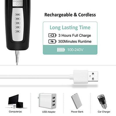 Show full view: Casfuy 2-Speed Cordless Quiet Dog & Cat Hair Grooming Clippers Kit, Black slide 5 of 7