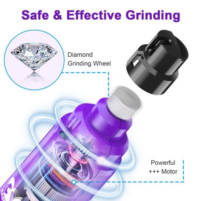 Show full view: Casfuy 2-Speed Electric Dog Nail Grinder with LED Light, Purple slide 3 of 7