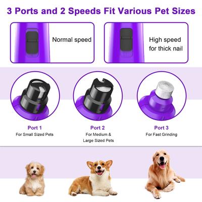 Show full view: Casfuy 2-Speed Electric Dog Nail Grinder with LED Light, Purple slide 4 of 7