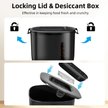 Show in main carousel: Casfuy 2-in-1 Automatic Cat Feeder & Water Fountain Set, Black, 3-L & 2-L slide 6 of 10