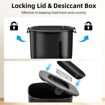 Show full view: Casfuy 2-in-1 Automatic Cat Feeder & Water Fountain Set, Black, 3-L & 2-L slide 6 of 10