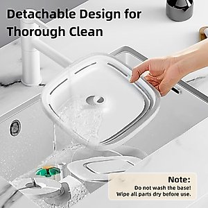 Casfuy 2-in-1 Automatic Cat Feeder & Water Fountain Set, White, 3-L & 2-L