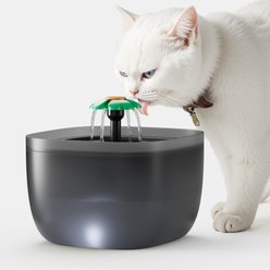 Casfuy W7 Multi-directional Streams Quiet Automatic Dog & Cat Water Fountain, 70-oz, Black