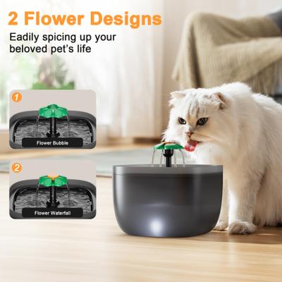 Show full view: Casfuy W7 Multi-directional Streams Quiet Automatic Dog & Cat Water Fountain, 70-oz, Black slide 4 of 8