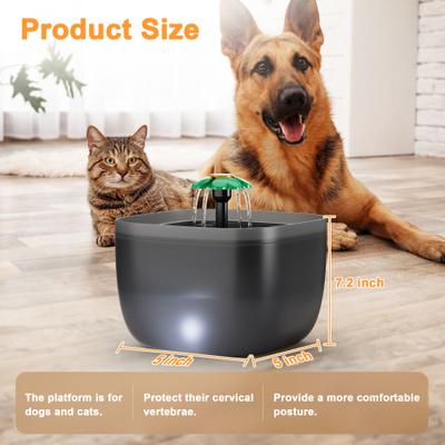 Show full view: Casfuy W7 Multi-directional Streams Quiet Automatic Dog & Cat Water Fountain, 70-oz, Black slide 2 of 8