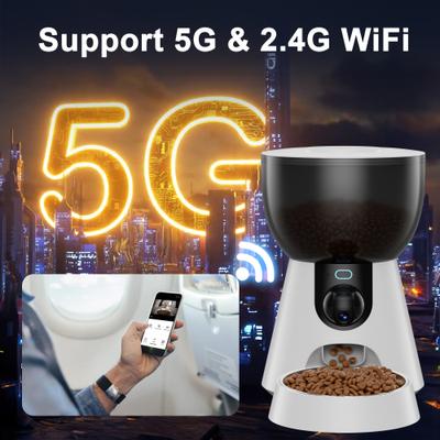 Show full view: Casfuy Automatic Dog & Cat Feeder with HD Camera, 4-L, White slide 3 of 9