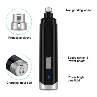 Show full view: Casfuy Dog & Cat Nail Care Rechargeable Grinder, Black slide 2 of 7