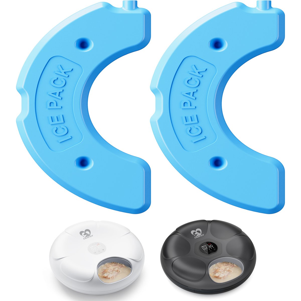 Casfuy F13 Smart 6-Meal Automatic Dog & Cat Feeder Replacement Ice Packs, 2 count