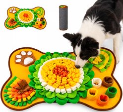 Casfuy Funny Squeaky Snuffle Dog Mat, 17 x 25-in