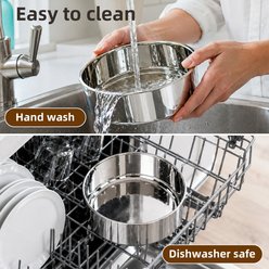 Casfuy Heavy Duty Triple-Wall Insulated Stainless Steel Dog & Cat Bowl, Small: 1-L / 4.2-Cups slide 2 of 7