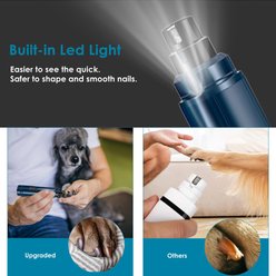 Casfuy LED Light Electric Dog & Cat Nail Grinder, Blue slide 2 of 7