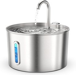 Casfuy PWS-135 Multi-Layer Filtration Stainless Steel Cat Water Fountain, 75-oz