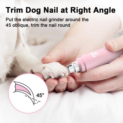 Show full view: Casfuy Professional 2-Speed Quiet Dog Nail Grinder, Pink slide 6 of 8