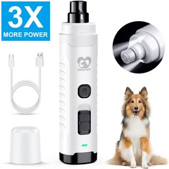 Casfuy Quiet 2 LED Medium & Large Dog & Cat Nail Grinder, White