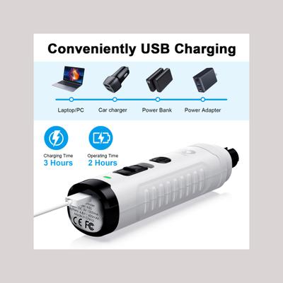 Show full view: Casfuy Quiet 2 LED Medium & Large Dog & Cat Nail Grinder, White slide 7 of 8