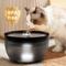 Show in main carousel: Casfuy W8 Quiet Stainless Steel Dog & Cat Water Fountain with LED Light, Black, 102-oz slide 7 of 9
