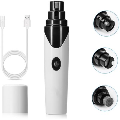 Casfuy Casfuy Rechargeable Small Dog & Cat Nail Grinder, White
