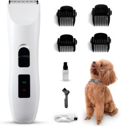 Casfuy Removable Blade Dog & Cat Hair Grooming Clippers, White