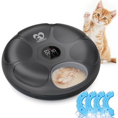 Casfuy Casfuy F13 Smart 6-Meal Automatic Dog & Cat Wet Food Feeder with 4 Ice Packs, Black
