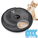 Casfuy Smart 6-Meal Automatic Dog & Cat Wet Food Feeder with 4 Ice Packs, Black