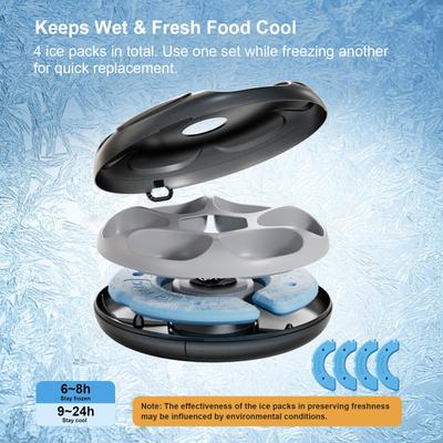 Casfuy Smart 6-Meal Automatic Dog & Cat Wet Food Feeder with 4 Ice Packs