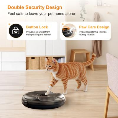 Casfuy Smart 6-Meal Automatic Dog & Cat Wet Food Feeder with 4 Ice Packs