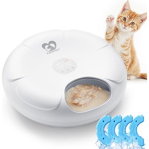 Casfuy Smart 6-Meal Automatic Dog & Cat Wet Food Feeder with 4 Ice Packs, White