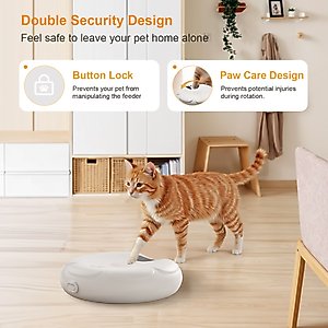 Casfuy Smart 6-Meal Automatic Dog & Cat Wet Food Feeder with 4 Ice Packs, White