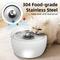 Show in main carousel: Casfuy W8 Stainless Steel Dog & Cat Water Fountain with LED Light, White, 102-fl oz slide 3 of 10