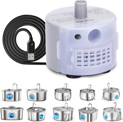 Casfuy Ultra-Quiet Replacement Pump for Stainless Steel Pet Water Fountain