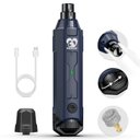 Casfuy Upgraded Quiet 6 Speed Electric Dog & Cat Nail Grinder with 2 LED Lights, Blue