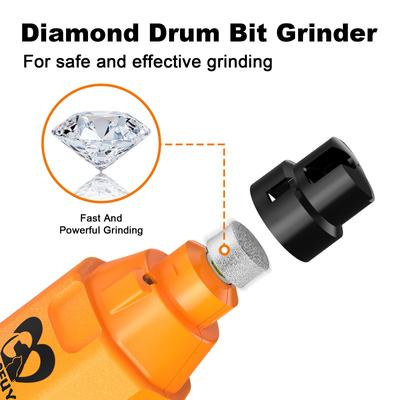 Show full view: Casfuy Upgraded Quiet 6 Speed Electric Dog & Cat Nail Grinder with 2 LED Lights, Orange slide 7 of 9