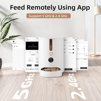 Show full view: Casfuy WIFI Automatic Cat & Dog Feeder with HD Camera, Removable Storage Hopper, 2.8L, White slide 4 of 8