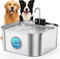 Casfuy PWL-308 Wireless Smart 3 Modes Stainless Steel Dog Water Fountain, 14-L