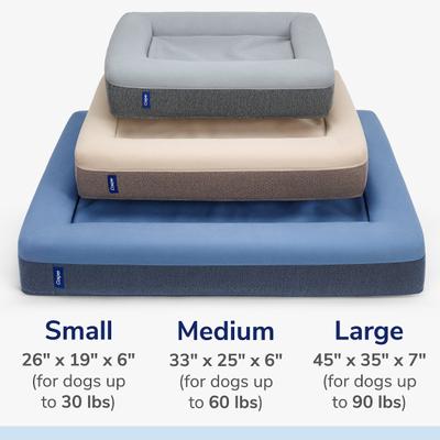 Show full view: Casper Bolster Dog Bed, Blue, Small slide 5 of 10