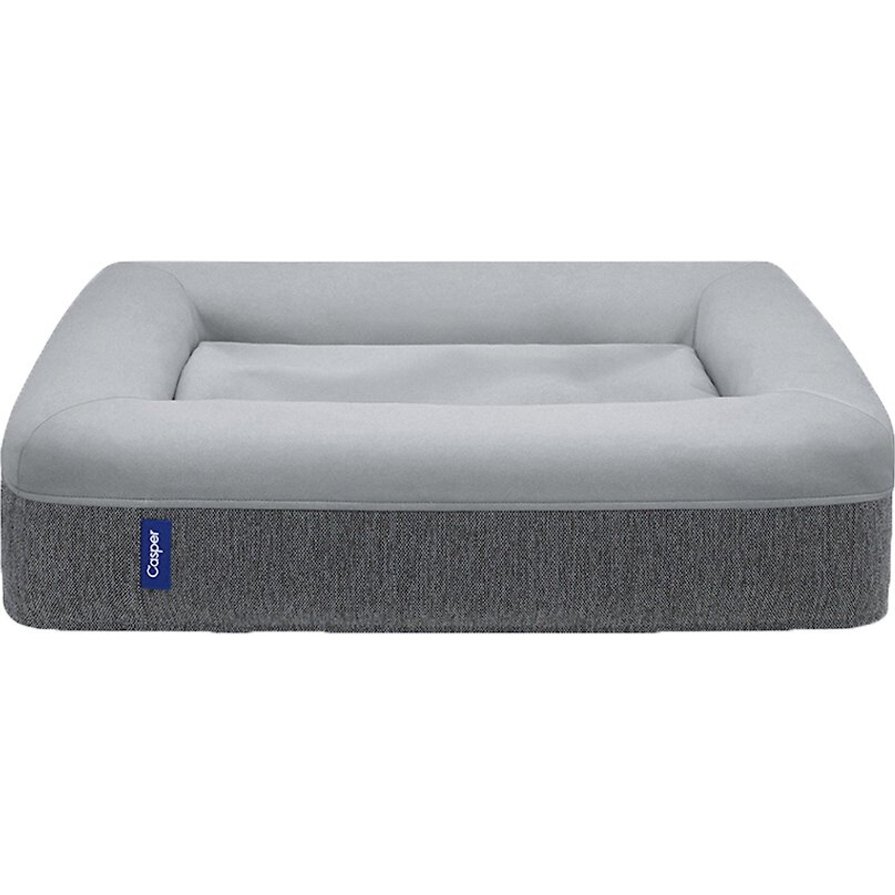 Casper Bolster Dog Bed, Gray, Large