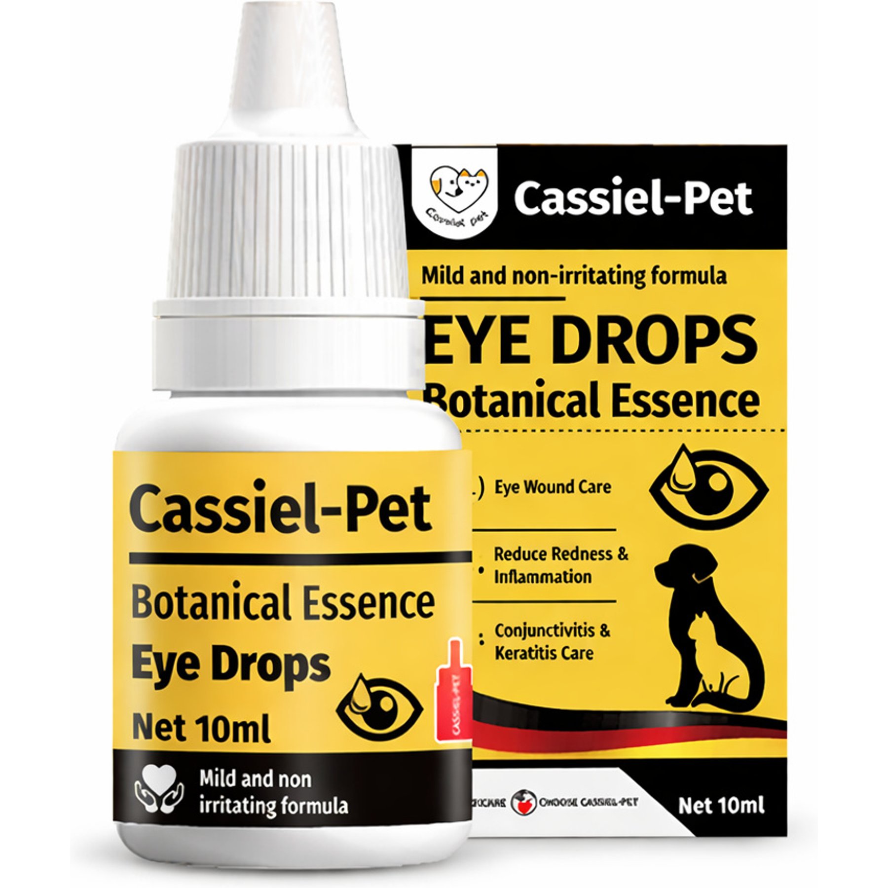 Cassiel Pet Eye Drops Infection Dog & Cat Wound Care, 0.33-fl oz bottle
