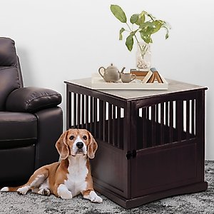 Casual Home End Table Dog Crate, Espresso, Med/L: 36.5-in L x 24-in W 29.25-in H