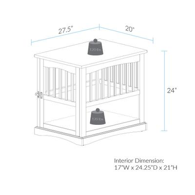Show full view: Casual Home End Table Dog Crate, Small, Espresso slide 3 of 10