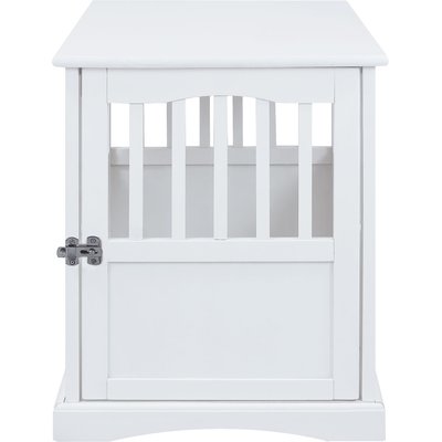 Casual Home Casual Home End Table Dog Crate, Small, White