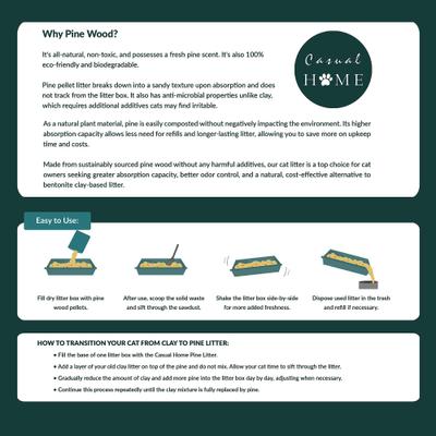 Show full view: Casual Home Natural Pine Pellet Unscented Non-Clumping Cat Litter, 20-lb bag slide 9 of 11