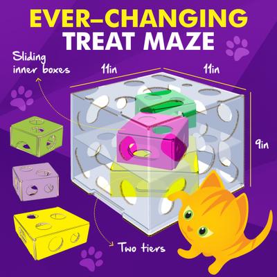 Show full view: Cat Amazing Sliders Interactive Treat Maze & Puzzle Cat Toy slide 4 of 8
