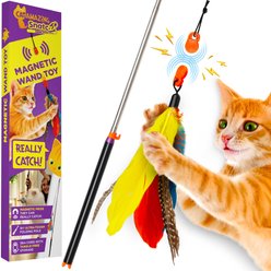 Cat Amazing Snatch Magnetic Heavy Duty Telescoping Teaser Wand Cat Toy